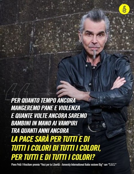 Piero Pelù vince il Premio Amnesty 2026 con ''S.O.S''