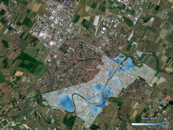 Dopo Alluvioni devastanti in Emilia-Romagna, i satelliti ci mostrano i danni: #SaferPlaces e dati satellitari al soccorso!