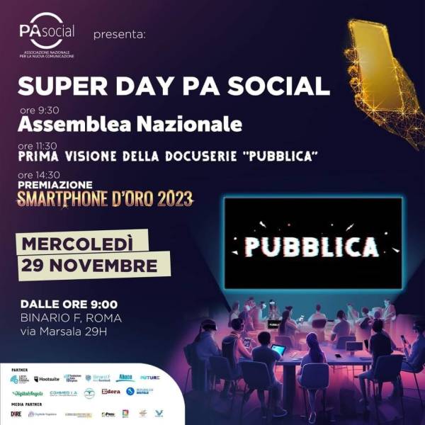 Super Day PA Social: l’evento dedicato alla comunicazione pubblica digitale torna a Roma