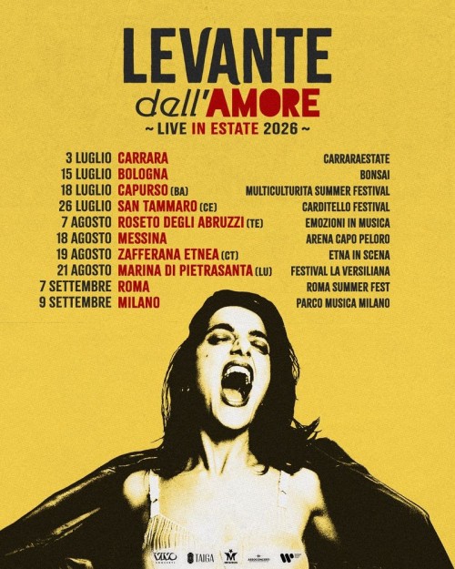 Levante annuncia dieci date estive e il club tour 2026